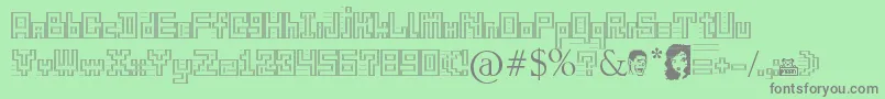 Gangofsipirok Font – Gray Fonts on Green Background