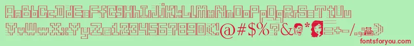 Gangofsipirok Font – Red Fonts on Green Background