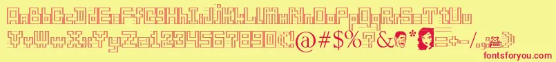 Gangofsipirok Font – Red Fonts on Yellow Background