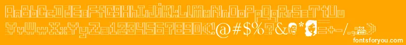 Gangofsipirok Font – White Fonts on Orange Background