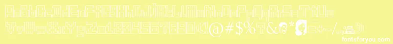 Gangofsipirok Font – White Fonts on Yellow Background