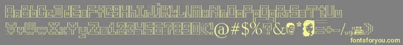 Gangofsipirok Font – Yellow Fonts on Gray Background