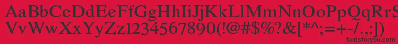 RomandeadfstdDemibold Font – Black Fonts on Red Background