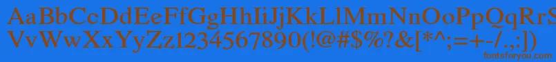 RomandeadfstdDemibold Font – Brown Fonts on Blue Background