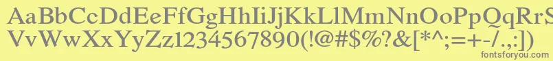 RomandeadfstdDemibold Font – Gray Fonts on Yellow Background