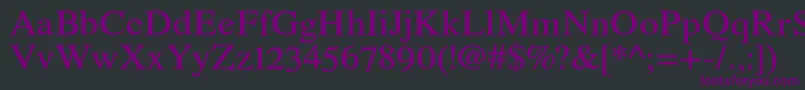 RomandeadfstdDemibold Font – Purple Fonts on Black Background