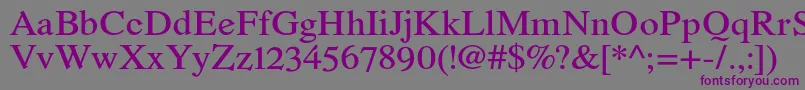 RomandeadfstdDemibold Font – Purple Fonts on Gray Background