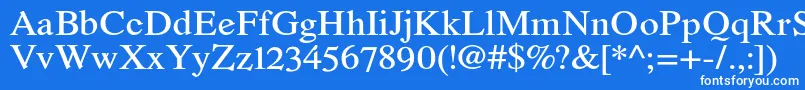 RomandeadfstdDemibold Font – White Fonts on Blue Background