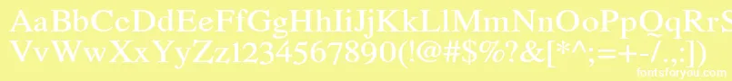 RomandeadfstdDemibold Font – White Fonts on Yellow Background