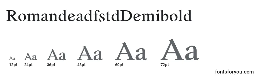 Rozmiary czcionki RomandeadfstdDemibold (112608)