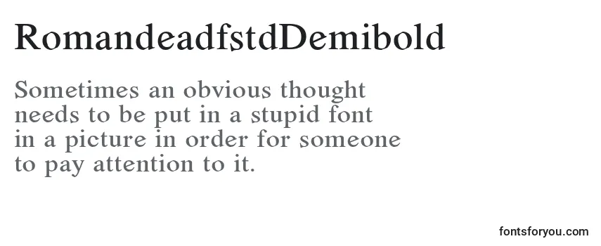 Шрифт RomandeadfstdDemibold (112608)