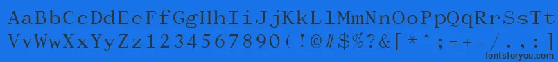 Dactylographe Font – Black Fonts on Blue Background