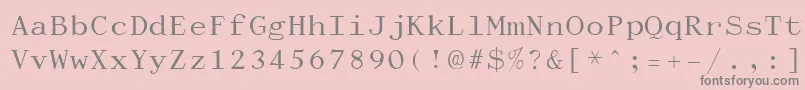 Dactylographe Font – Gray Fonts on Pink Background