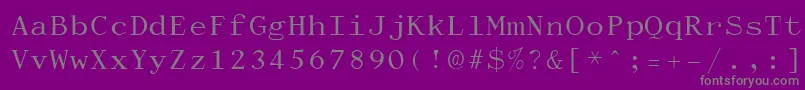 Dactylographe Font – Gray Fonts on Purple Background