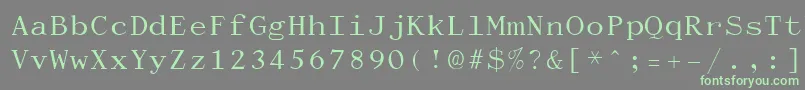 Dactylographe Font – Green Fonts on Gray Background