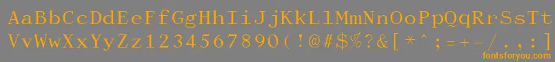 Dactylographe Font – Orange Fonts on Gray Background