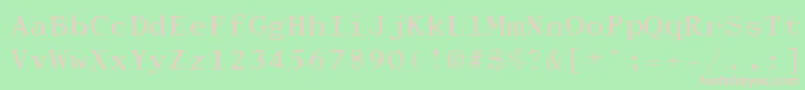 Dactylographe Font – Pink Fonts on Green Background