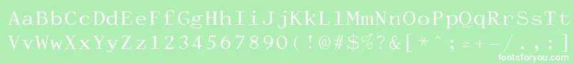 Dactylographe Font – White Fonts on Green Background