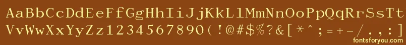 Dactylographe Font – Yellow Fonts on Brown Background