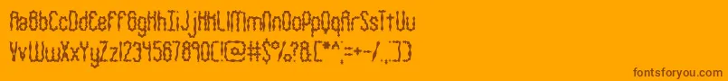 Шрифт WigglySquigglyBrk – коричневые шрифты на оранжевом фоне