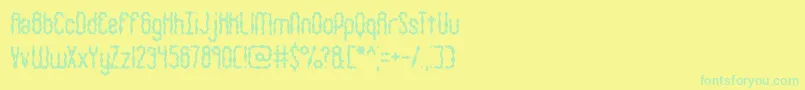 WigglySquigglyBrk Font – Green Fonts on Yellow Background