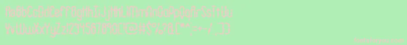 WigglySquigglyBrk Font – Pink Fonts on Green Background