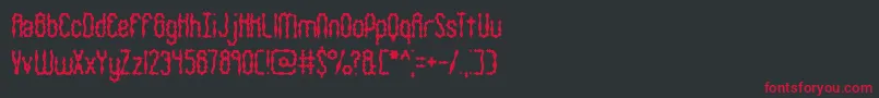 WigglySquigglyBrk Font – Red Fonts on Black Background