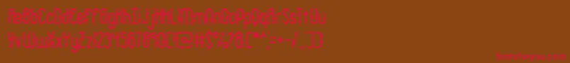 WigglySquigglyBrk Font – Red Fonts on Brown Background