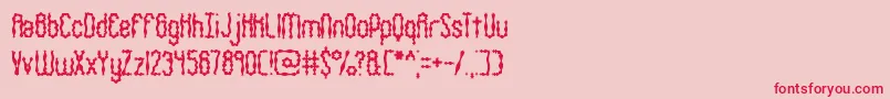 WigglySquigglyBrk Font – Red Fonts on Pink Background