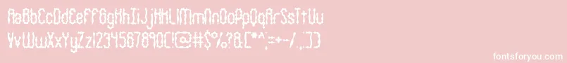 WigglySquigglyBrk-Schriftart – Weiße Schriften auf rosa Hintergrund