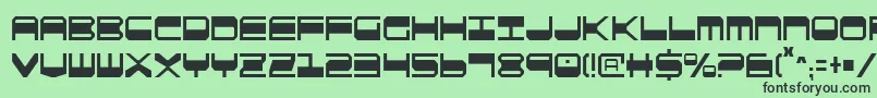 Шрифт QuickgearCondensed – чёрные шрифты на зелёном фоне