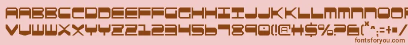 Fonte QuickgearCondensed – fontes marrons em um fundo rosa