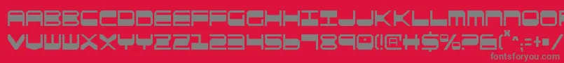 QuickgearCondensed Font – Gray Fonts on Red Background
