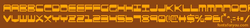 Weitere Informationen zur QuickgearCondensed-Schriftart QuickgearCondensed-Schriftart – Orangefarbene Schriften auf braunem Hintergrund