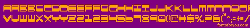 Police QuickgearCondensed – polices orange sur fond violet
