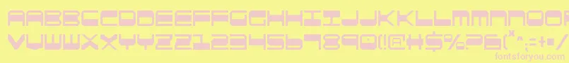 Шрифт QuickgearCondensed – розовые шрифты на жёлтом фоне