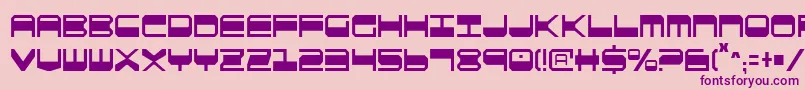 QuickgearCondensed Font – Purple Fonts on Pink Background