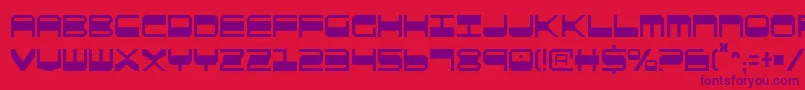 QuickgearCondensed Font – Purple Fonts on Red Background