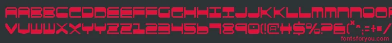 QuickgearCondensed Font – Red Fonts on Black Background