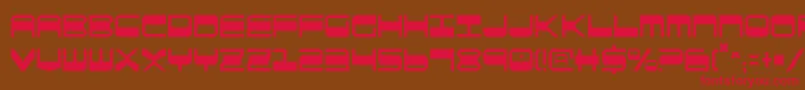 QuickgearCondensed Font – Red Fonts on Brown Background
