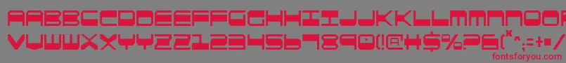 QuickgearCondensed Font – Red Fonts on Gray Background