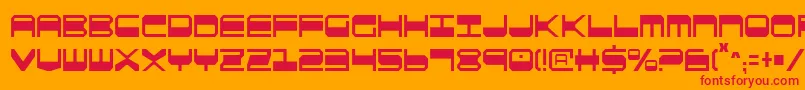 QuickgearCondensed Font – Red Fonts on Orange Background