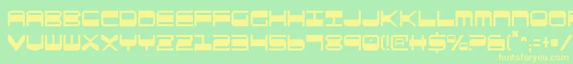 QuickgearCondensed Font – Yellow Fonts on Green Background