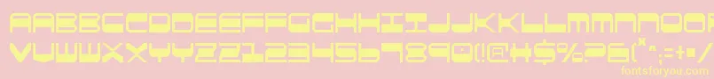 fuente QuickgearCondensed – Fuentes Amarillas Sobre Fondo Rosa