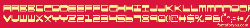 QuickgearCondensed Font – Yellow Fonts on Red Background