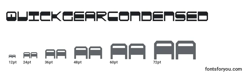 QuickgearCondensed Font Sizes