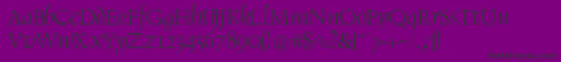 Police RenaissItalic – polices noires sur fond violet