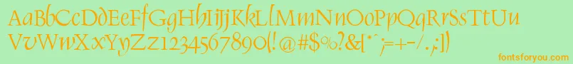 More about RenaissItalic Font RenaissItalic Font – Orange Fonts on Green Background