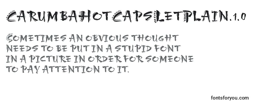 Шрифт CarumbaHotCapsLetPlain.1.0