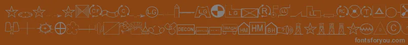 EsriSds1.951 Font – Gray Fonts on Brown Background